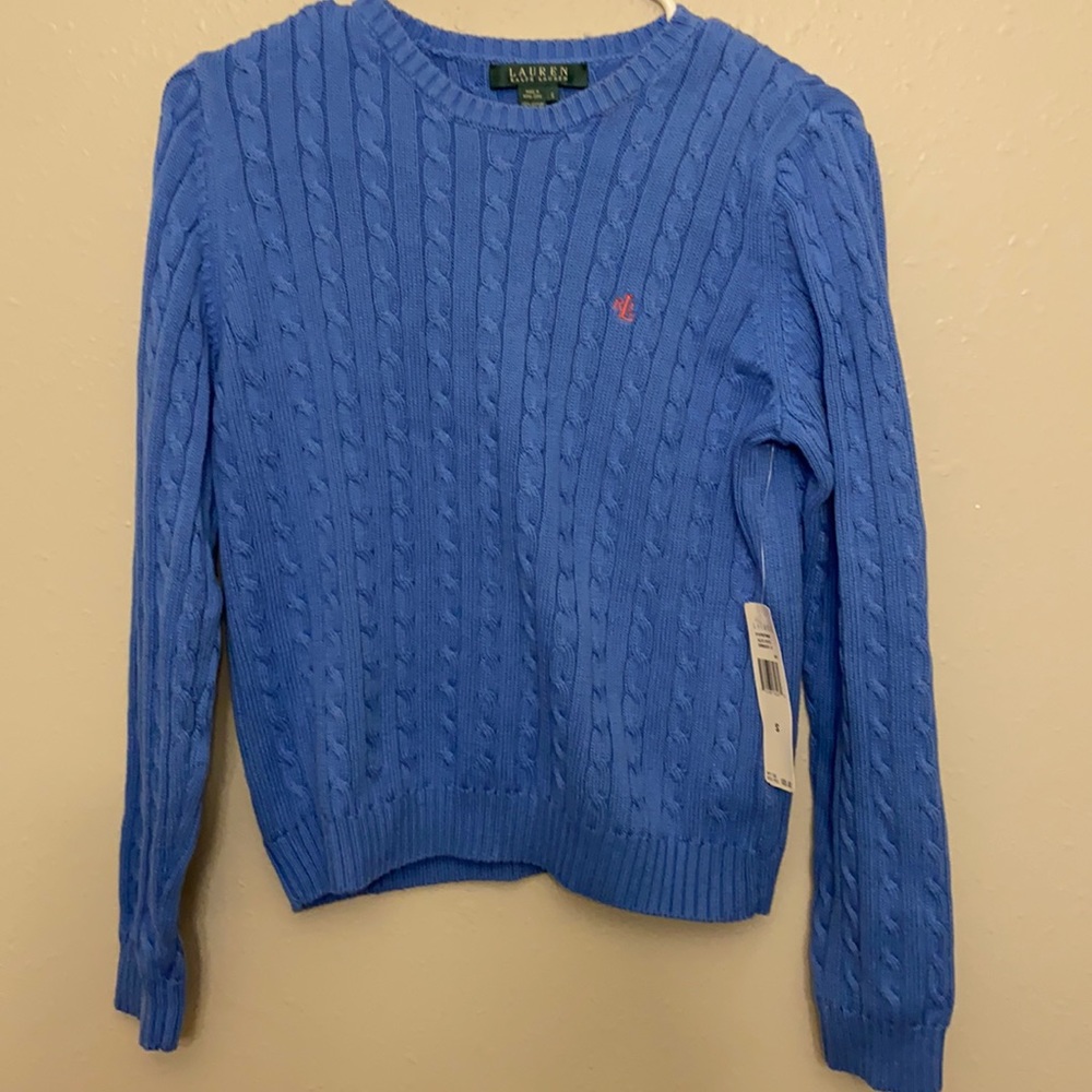 NWT Lauren by Ralph Lauren Barbados blue sweater